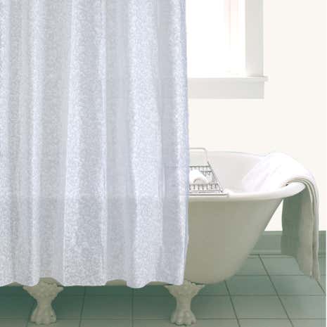 White Bubbles Shower Curtain