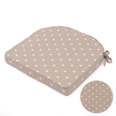 Taupe Dotty Seat Pad