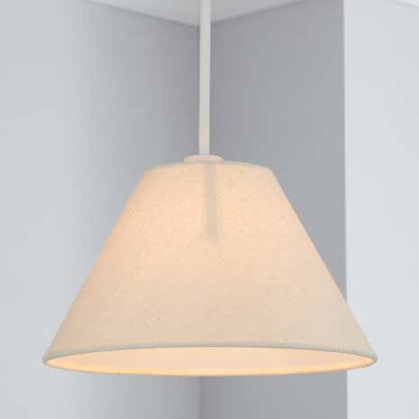 Linen Coolie Ceiling Pendant Shade