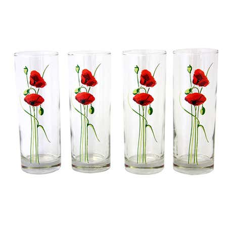 Poppy Pack of 4 Tumblers