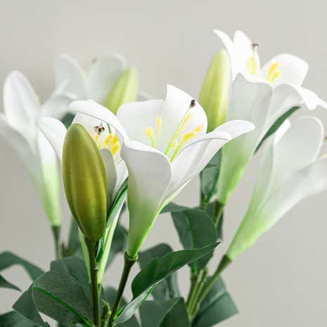 Artificial White Easter Lily Spray