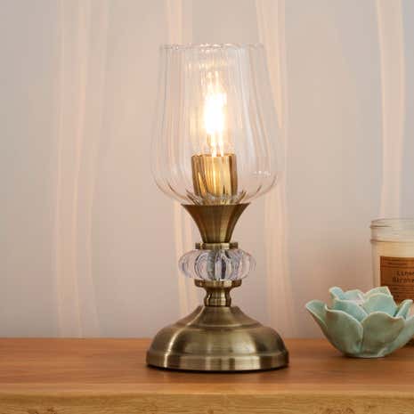 Hurricane Glass Table Lamp