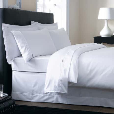 Dorma 350 Thread Count Cotton Satin Plain Dye White Duvet Cover
