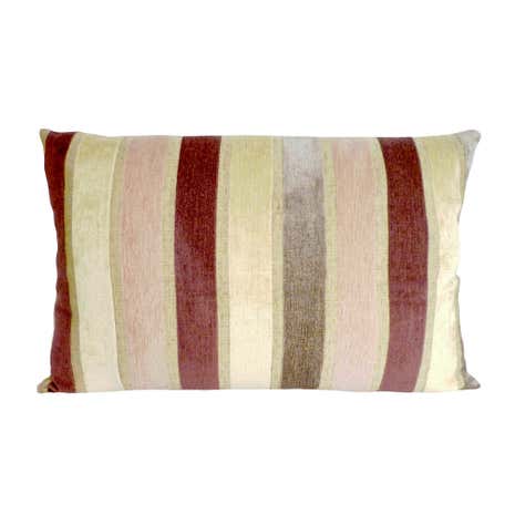 Large Veluto Terracotta Striped Cushion