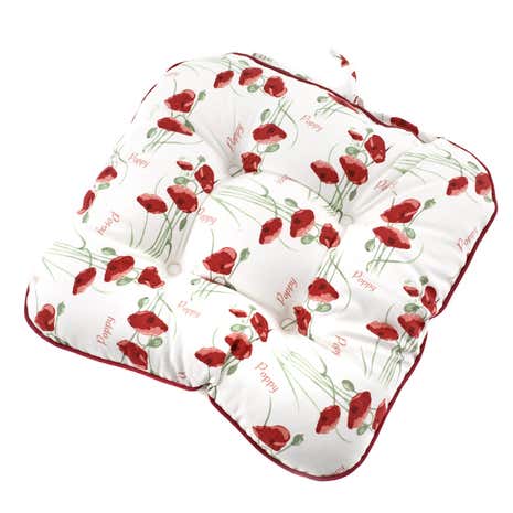 Red Poppy Filled Seat Pad