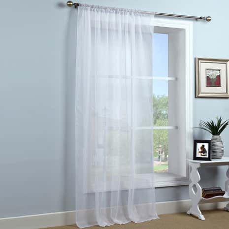 White Sheer Elegance Voile Panel