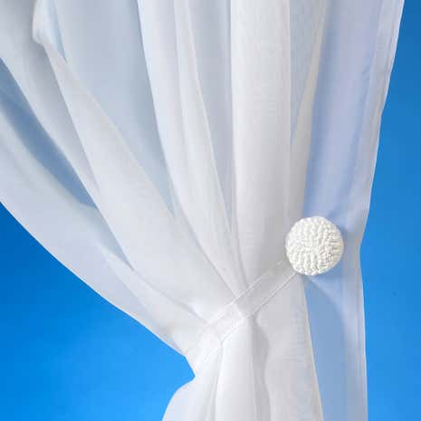 Voile Button Tiebacks