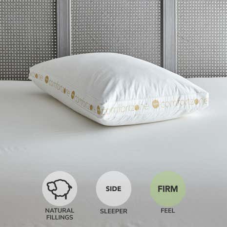 Comfort Zone Duck Feather Firm-Support Walled Pillow