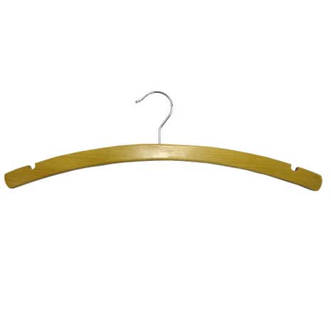 Set of 5 Brown Wooden Hangers