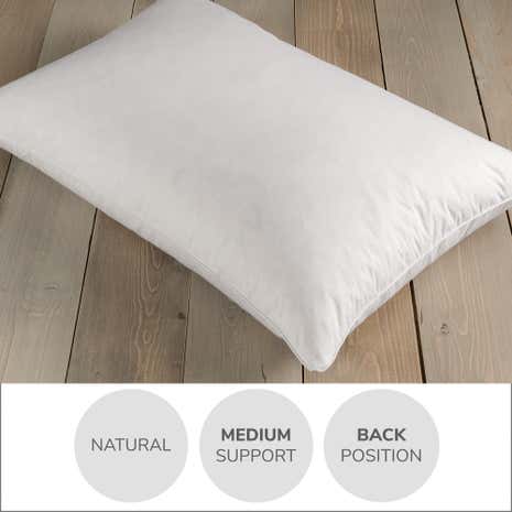 Wash Me Duck Feather and Down Medium-Support Pillow