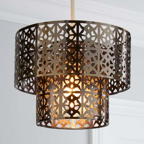 Cut Out Metal 2 Tier Pendant
