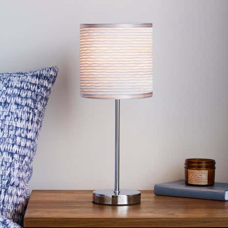 Ripple Chrome Stick Lamp