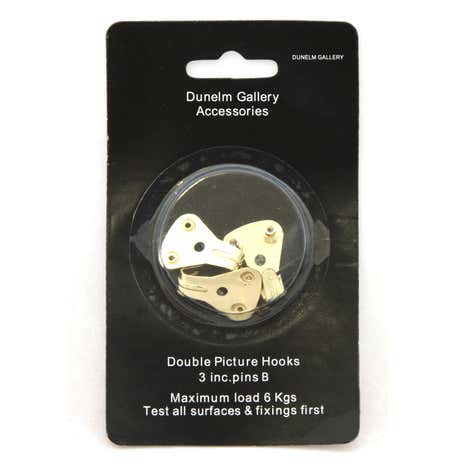 Pack of 3 Double Picture Hooks with Pins