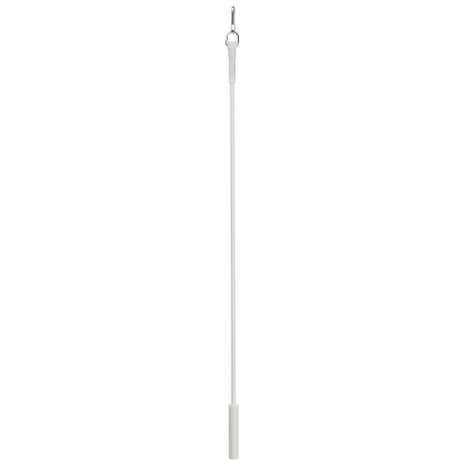 Pack of 2 White Curtain Draw Rods