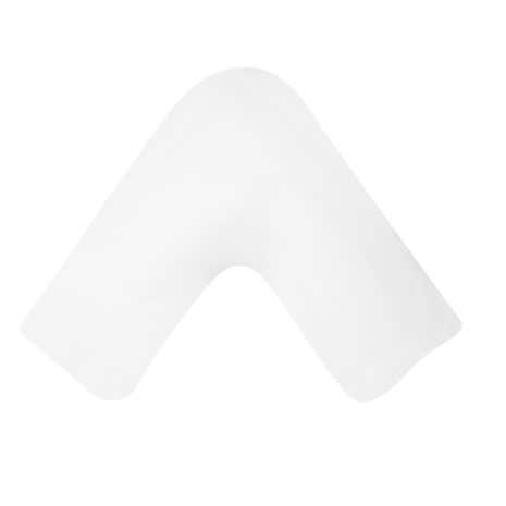 100% Cotton Sateen White V-Shaped Pillowcase