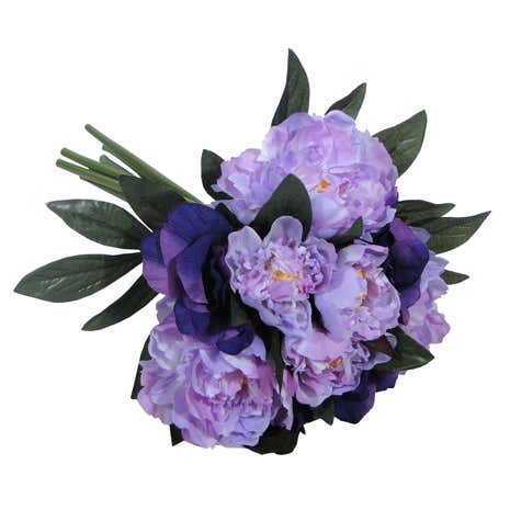 Artificial Purple Peony and Eustoma Bouquet