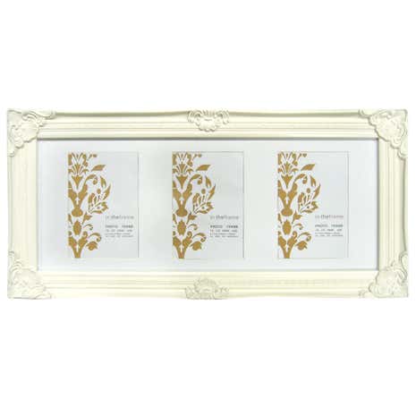 Cream Vintage Swept 3 Open Photo Frame