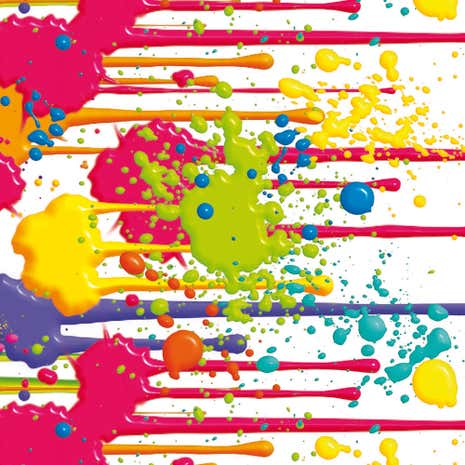 Paint Splats Printed PVC Fabric