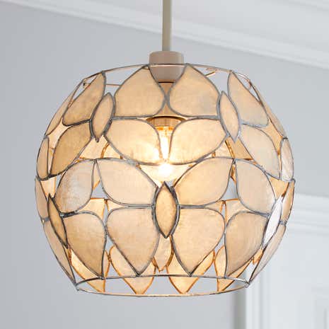 Butterfly Capiz Shade Pendant
