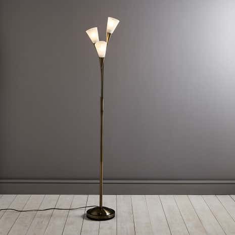 Antique Marble Glass Floor Lamp