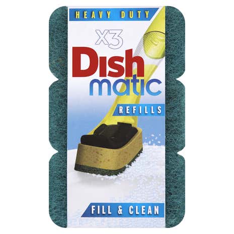 Pack of 3 Dishmatic Fill and Clean Scourer Refills