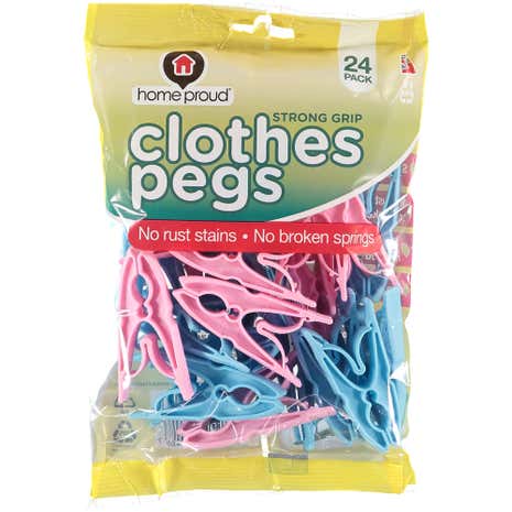 Pack of 24 EcoForce Recycled Clothes Pegs