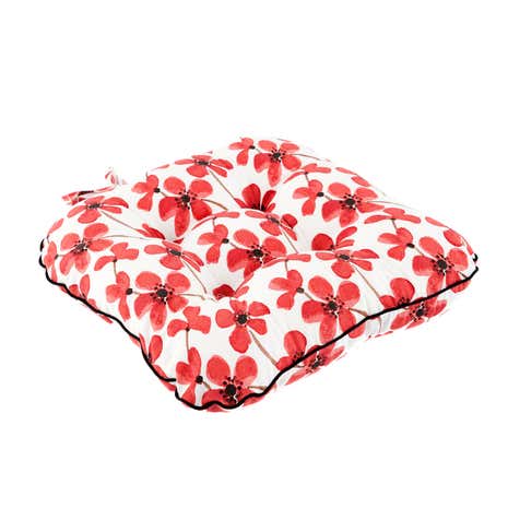 Red Painted Poppy Seat Pad