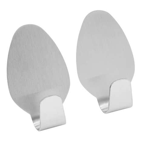 Stainless Steel Pack of 2 Self Adhesive Storage Hooks
