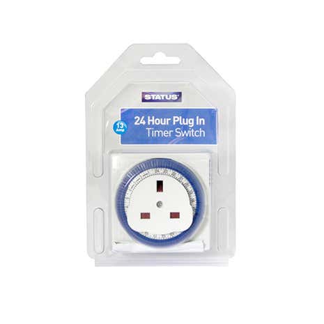 Status 24 Hour Compact Mechanical Plug Timer
