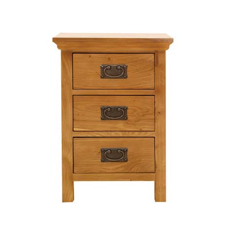 Dorchester Oak 3 Drawer Bedside Table