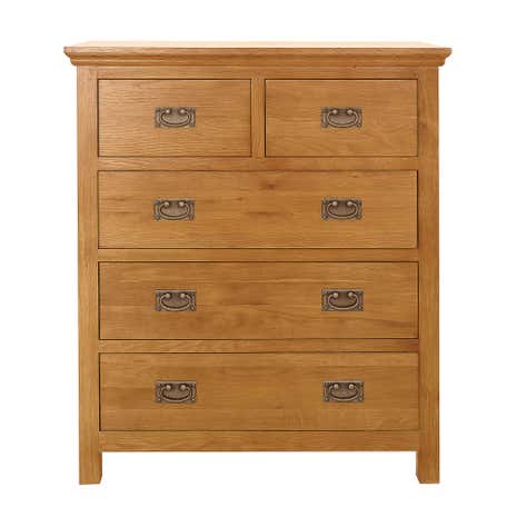 Dorchester Oak 5 Drawer Chest