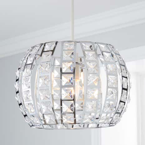 West End Chrome Acrylic Pendant