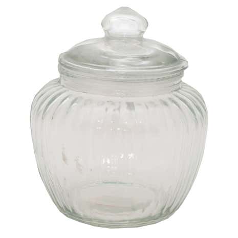 Vintage Glass Barrel Jar