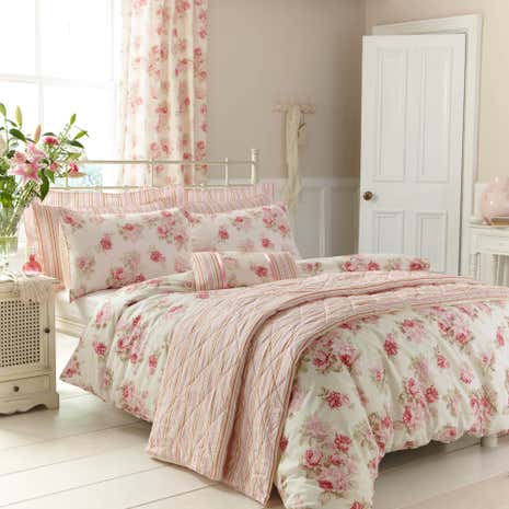Annabella Pink Duvet Cover and Pillowcase Set