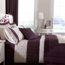 Plum Nouveau Rose Bedspread