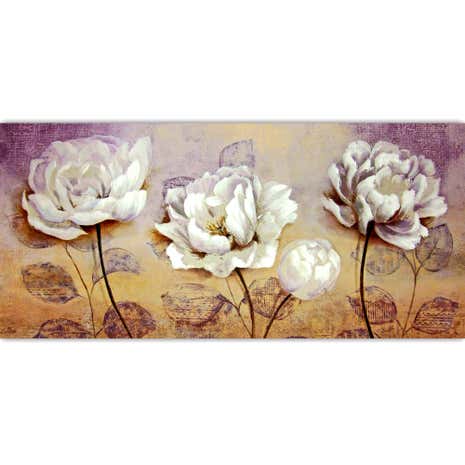 Textured Peony Hand Painted Canvas