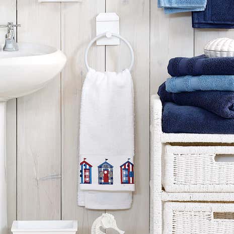 Beach Hut Embellished Towel Dunelm