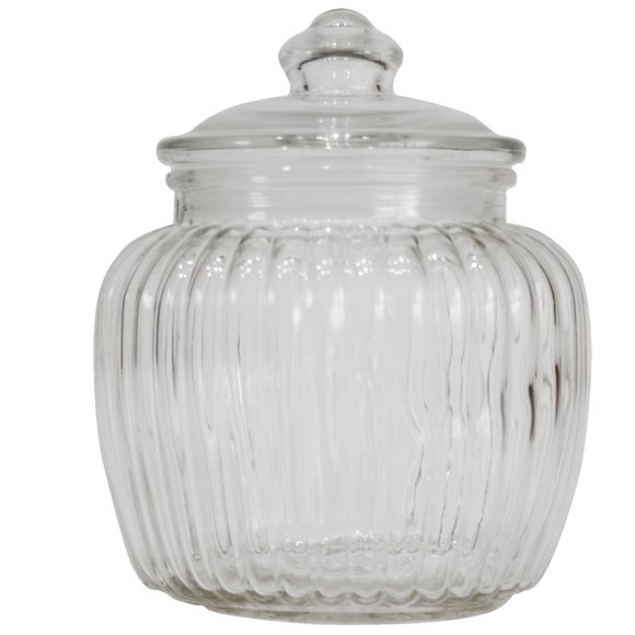 Vintage Ridged Jar