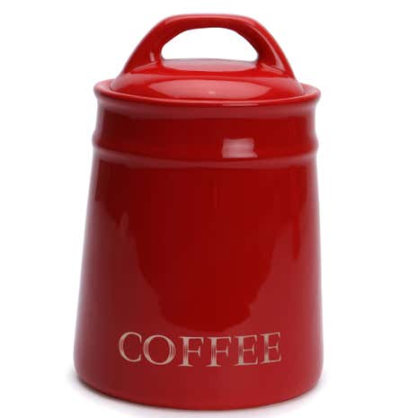 Country Red Coffee Canister