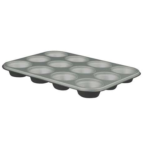 Cookshop 12 Cup Teflon Coated Muffin Pan