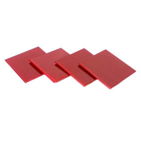 Spectrum Red Set of 4 Glass Coasters