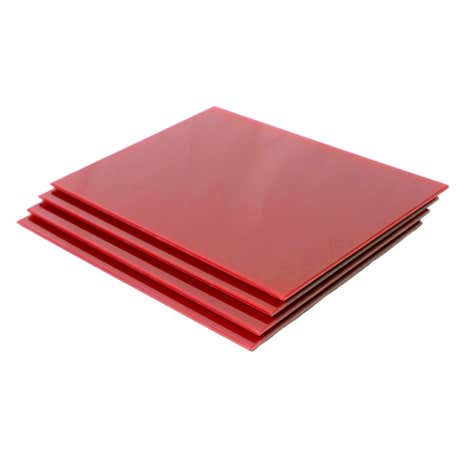 Spectrum Red Set of 4 Glass Placemats