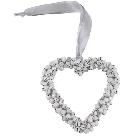 Plum Pudding Hanging Heart Decoration with Bells