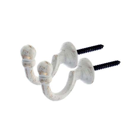 Curtains Ideas curtain hook tie backs : Ivory Vintage Ball Curtain Tieback Hooks | Dunelm