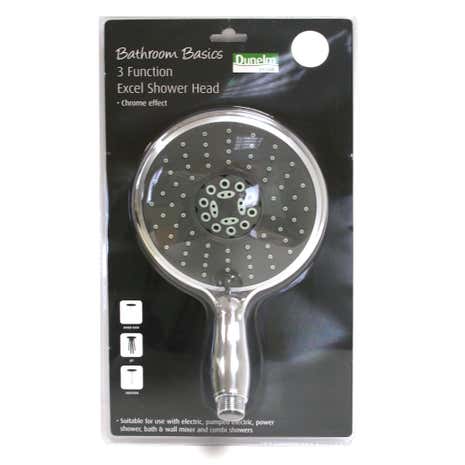 Bathroom Basics 3 Function Excel Shower Head
