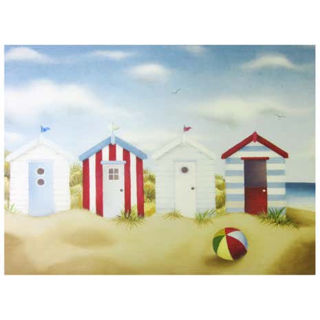 Beach Huts Printed Canvas