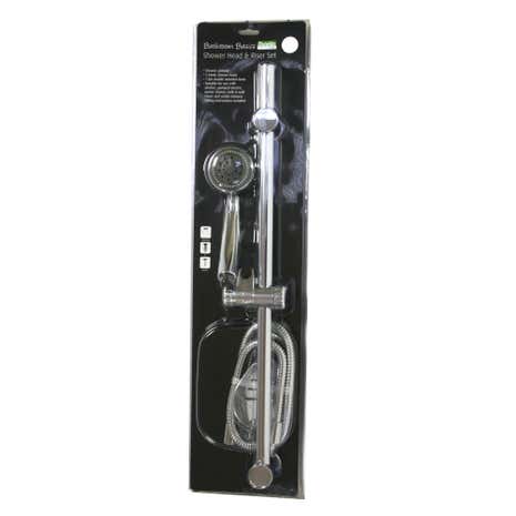Bathroom Basics Shower Head and Riser Set