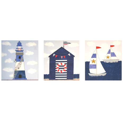 Coastal Set of 3 Canvases