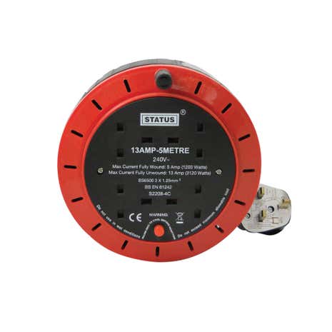 Status 4 Way 5 Metre Extension Reel