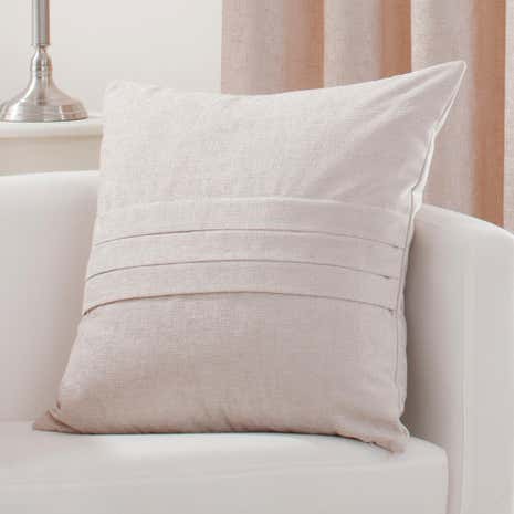 Large Chenille Cream Cushion